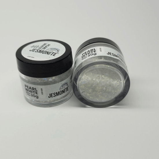 Glitzerchips 30g – Pearl White - Perlweiß